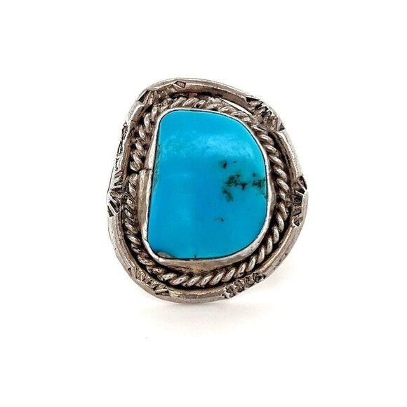 Size 5 Turquoise Ring - Picture 1 of 10